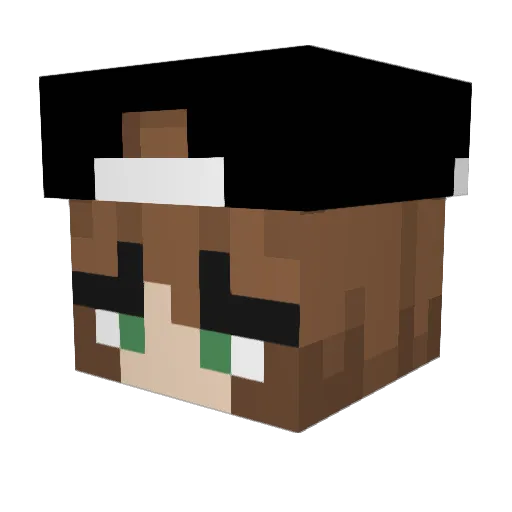 Jade789 Minecraft avatar head, 3D render