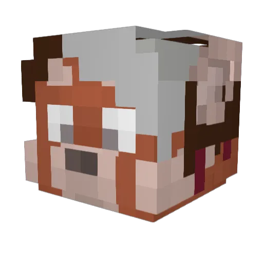 JadeAkira Minecraft avatar head, 3D render