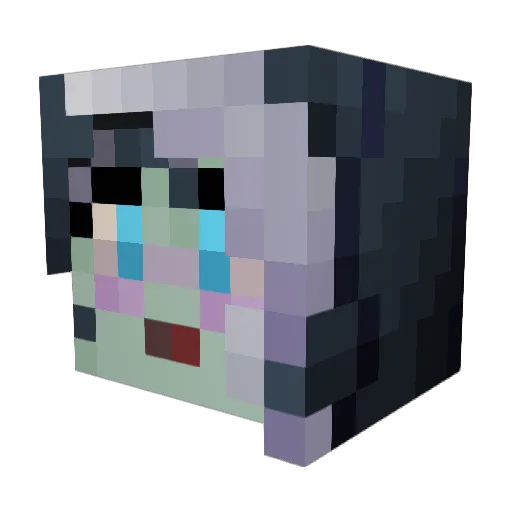 JadeBallet Minecraft avatar head, 3D render