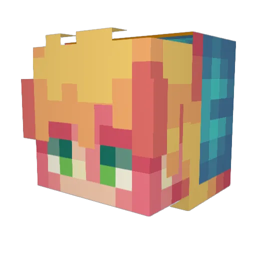 JadeCamera81133 Minecraft avatar head, 3D render