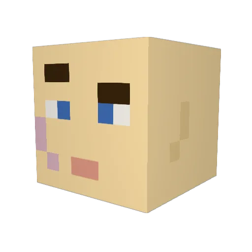 JadeFoXx Minecraft avatar head, 3D render