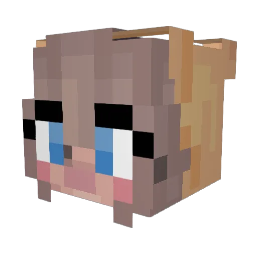 JadeHW Minecraft avatar head, 3D render