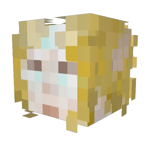 JadeJr Minecraft avatar head, 3D render