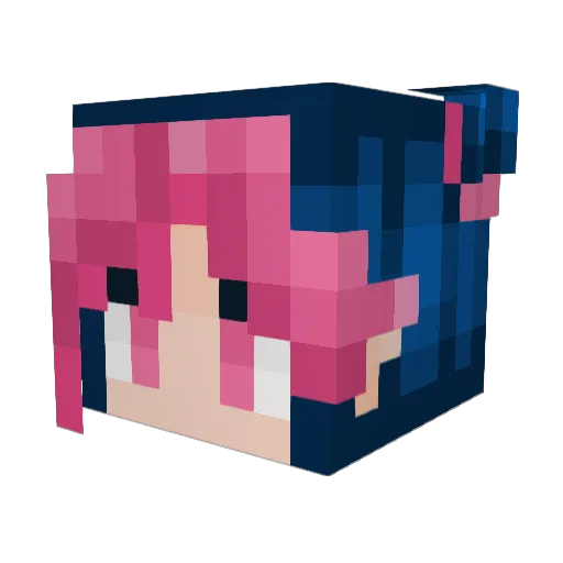 JadePlus Minecraft avatar head, 3D render