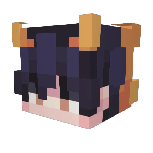 JadeRabbit10_01 Minecraft avatar head, 3D render