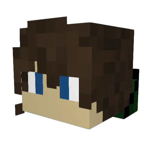 Jade_Drakkon Minecraft avatar head, 3D render