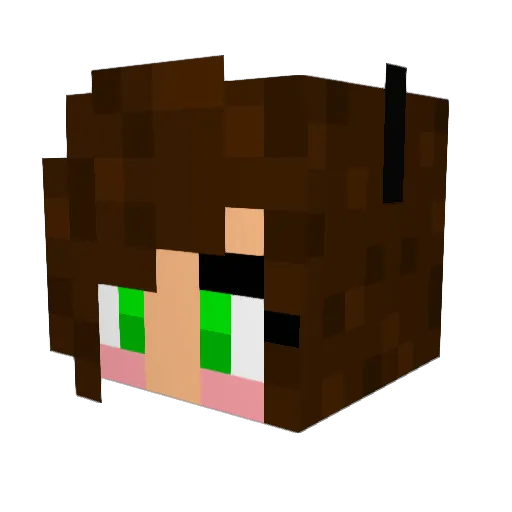 Jade_craft Minecraft avatar head, 3D render