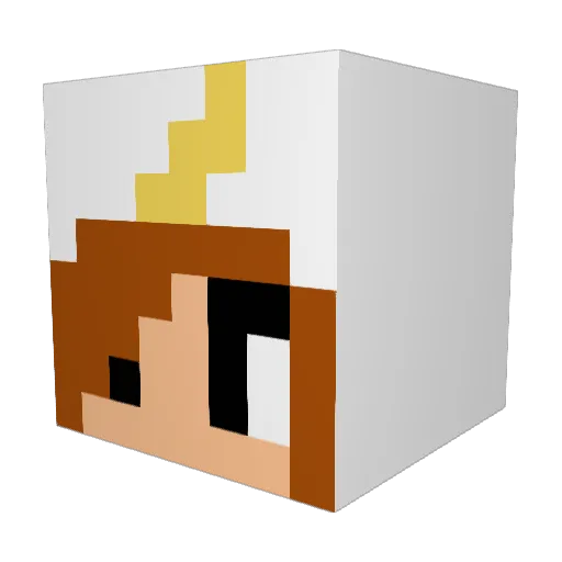 Jadedance7 Minecraft avatar head, 3D render