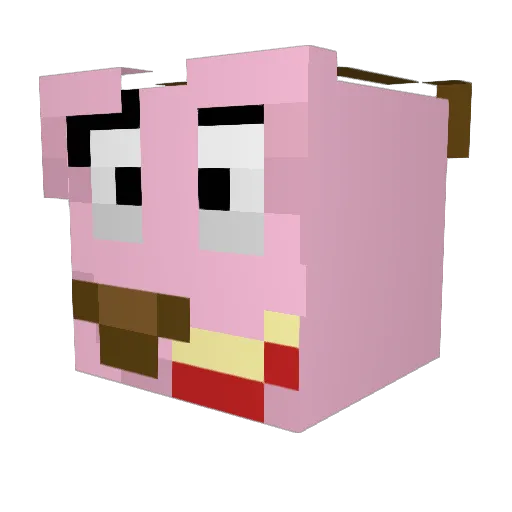 Jadekeshia Minecraft avatar head, 3D render