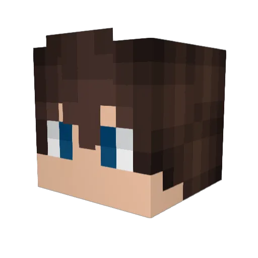 Jademission132 Minecraft avatar head, 3D render