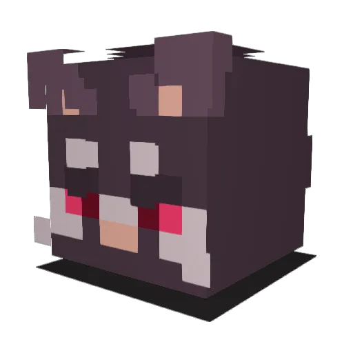 Jadesenpai Minecraft avatar head, 3D render