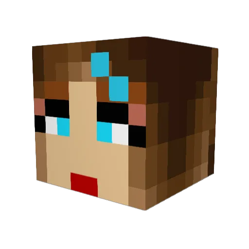 Jadeva11 Minecraft avatar head, 3D render