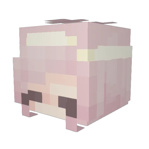 Jadeybabeyy Minecraft avatar head, 3D render