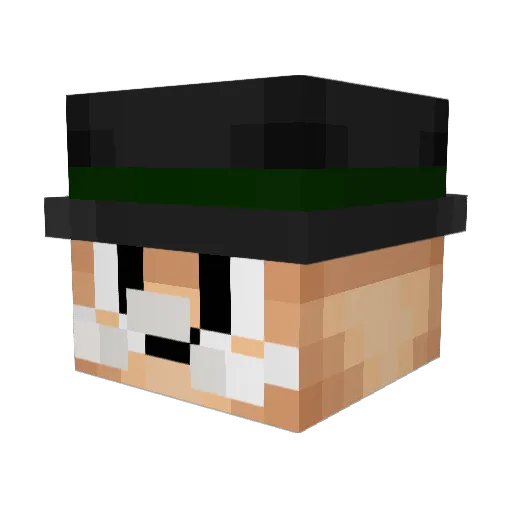 Jado Minecraft avatar head, 3D render