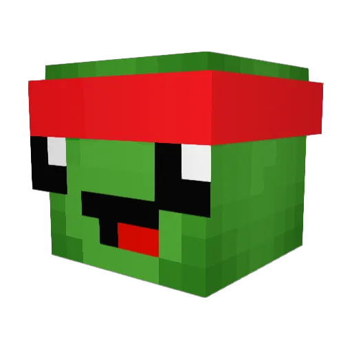 Jadogoo Minecraft avatar head, 3D render
