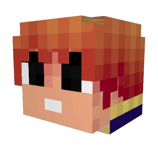Jaduken Minecraft avatar head, 3D render