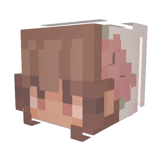Jadyne Minecraft avatar head, 3D render