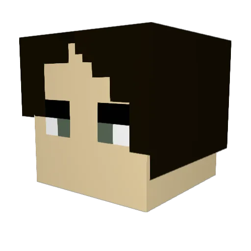 Jae6996 Minecraft avatar head, 3D render