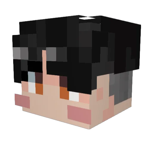 JaeChuan Minecraft avatar head, 3D render