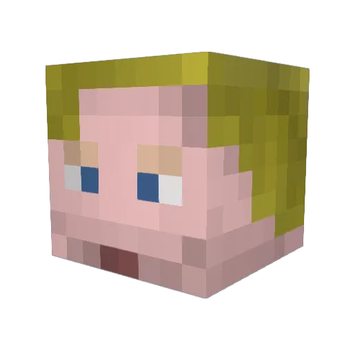JaeGatsby Minecraft avatar head, 3D render