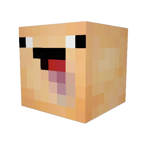 JaeJuNee Minecraft avatar head, 3D render