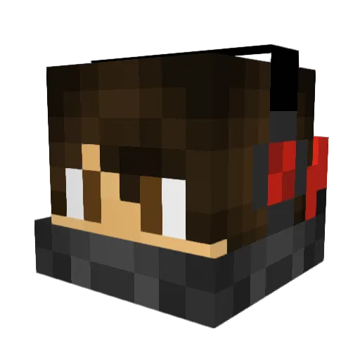 JaeRee Minecraft avatar head, 3D render