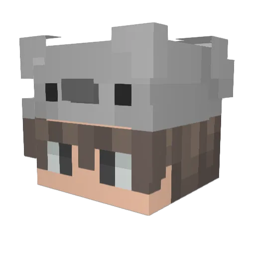 Jae_Pak Minecraft avatar head, 3D render