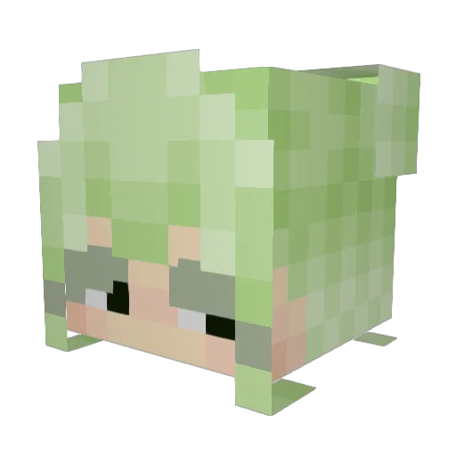 Jae_bear Minecraft avatar head, 3D render