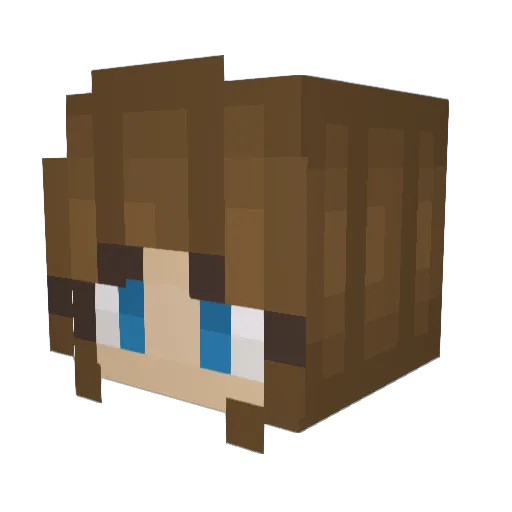Jaebeomiie Minecraft avatar head, 3D render