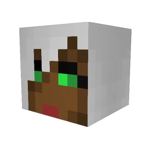 Jaedabee Minecraft avatar head, 3D render