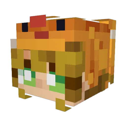 Jaedid Minecraft avatar head, 3D render