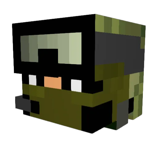 Jaeger_26 Minecraft avatar head, 3D render