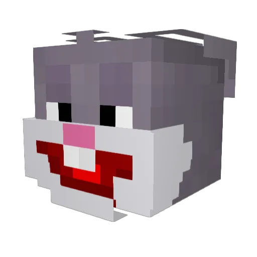 Jaelousy Minecraft avatar head, 3D render
