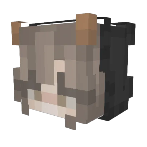 Jaemara Minecraft avatar head, 3D render