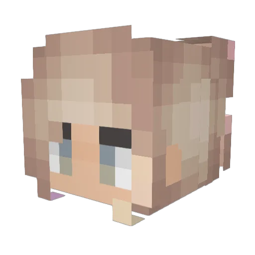 Jaenne_ Minecraft avatar head, 3D render