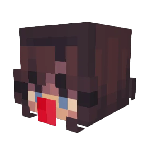 Jaesie Minecraft avatar head, 3D render
