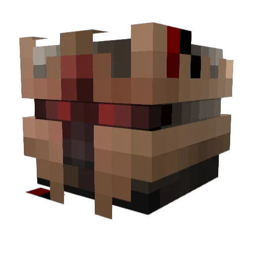 Jaesumabushi Minecraft avatar head, 3D render