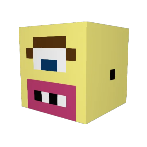 Jaf1492 Minecraft avatar head, 3D render