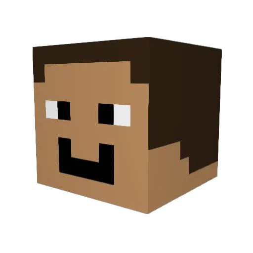 Jaf752 Minecraft avatar head, 3D render