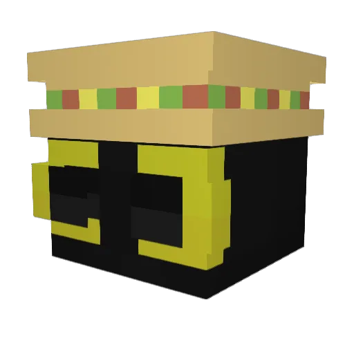 Jaf_ Minecraft avatar head, 3D render