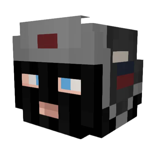 Jafarik Minecraft avatar head, 3D render