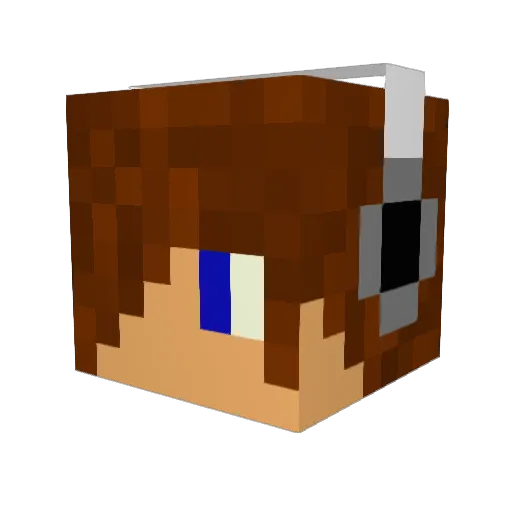 Jaffa1Cake Minecraft avatar head, 3D render