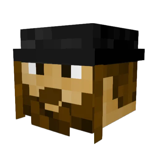 JaffaMan_ Minecraft avatar head, 3D render