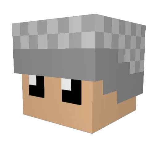 Jaffar163 Minecraft avatar head, 3D render