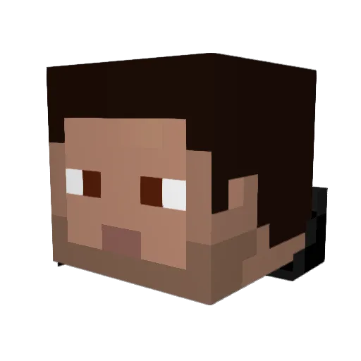 Jaffar1990 Minecraft avatar head, 3D render