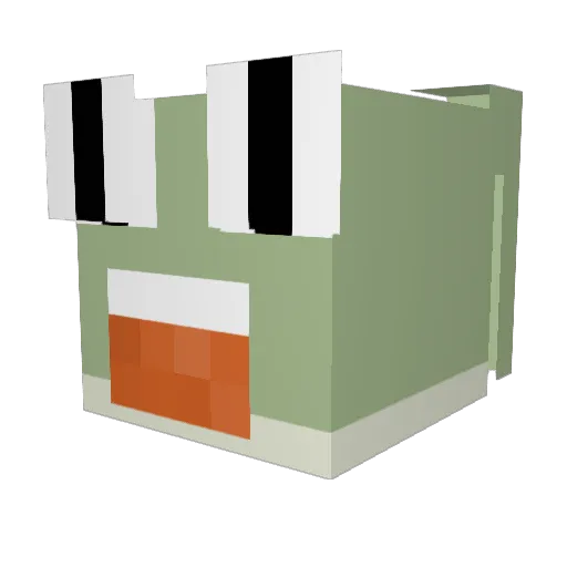 Jaffyrose Minecraft avatar head, 3D render