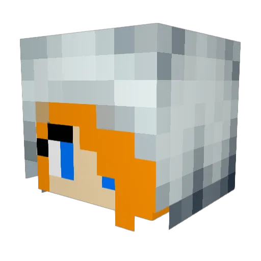 Jafime Minecraft avatar head, 3D render