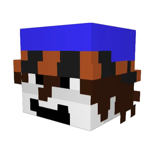 Jafriz Minecraft avatar head, 3D render