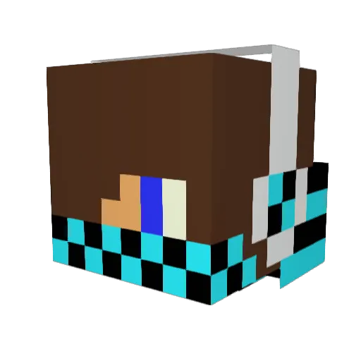 Jaft01 Minecraft avatar head, 3D render