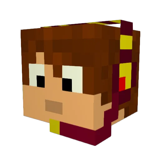 Jag2wow Minecraft avatar head, 3D render